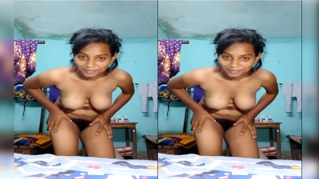 HAIRY GIRL SPREADING HER PUSSY AND RUBBING