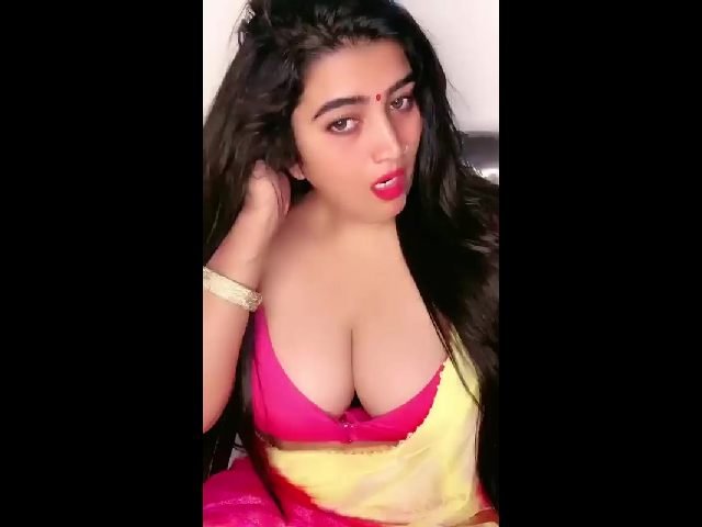 Beauty Model Hottest show in pink blouse